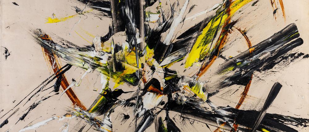 Judit Reigl: „Ausbruch / Outburst“ von 1956, Öl auf Leinwand.