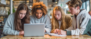 Gruppenbild, gefertigt von der Künstlichen Intelligenz „Midjourney“. Es soll den Teilnehmer:innen vermitteln, wie solche Bilder entstehen – und wie man sie von echten Fotos unterscheiden kann.