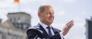 Bundeskanzler Olaf Scholz (SPD) beim ARD-Sommerinterview