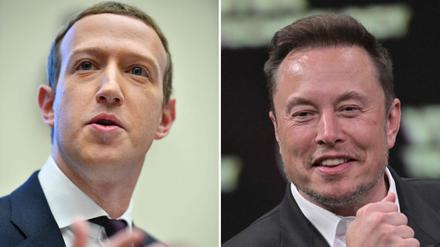 Mark Zuckerberg und Elon Musk in einer Fotocollage