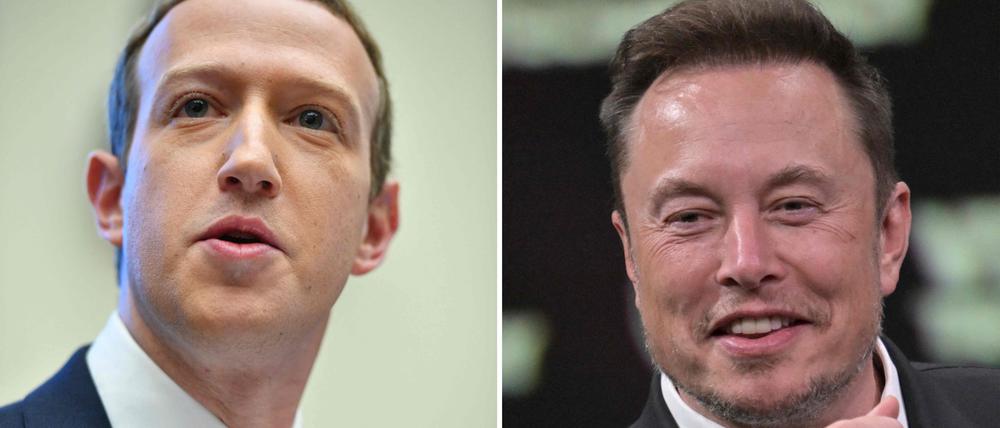 Mark Zuckerberg und Elon Musk in einer Fotocollage