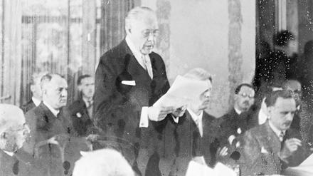 Die Konferenz von Évian war ohne Ergebnis zu Ende gegangen. Hier der US-amerikanische Delegationsleiter Myron C. Taylor am 7. Juli.