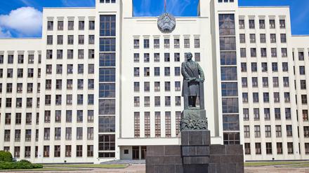 Parliament building on the Independence square in Minsk. Belarus