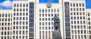 Parliament building on the Independence square in Minsk. Belarus