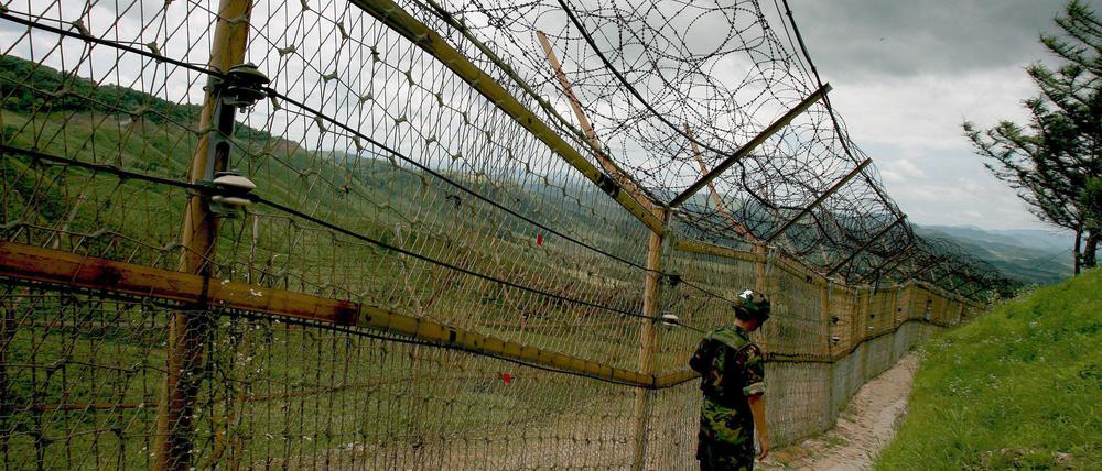 Patrouille an der südkoreanischen Grenze zu Nordkorea (Archivbild)