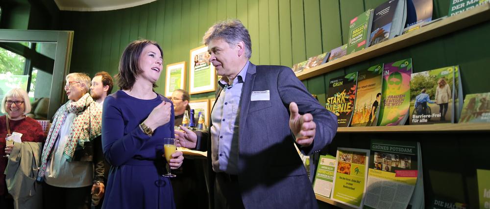 Annalena Baerbock in ihrem Wahlkreisbüro.