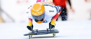 „Man sollte da nicht so viel denken.“ Tina Hermann wirft sich kopfüber in den Eiskanal. Bei der WM hofft sie auf eine Medaille.