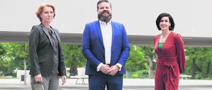 Am Anfang einer kurzen gemeinsamen Zeit: Annegret Lauffer, Robert Pfeiffer und Noosha Aubel bei der Vorstellung der beiden neuen Führungskräfte 2021. 
