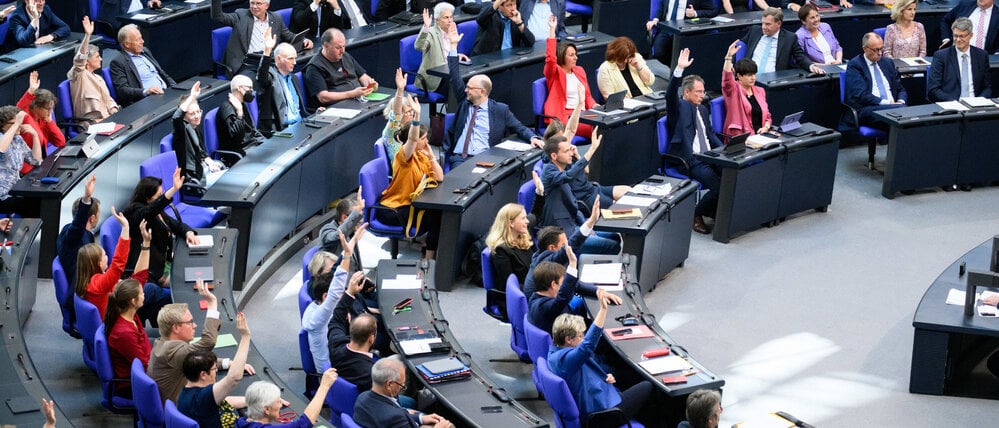 Eine Abstimmung im Bundestag.