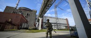 Das Kernkraftwerk Saporischschja in einem Gebiet unter russischer Militärkontrolle im Südosten der Ukraine.