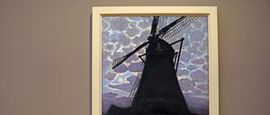 Piet Mondrians „Windmühle am Abend“ (1917) im Museum Barberini Potsdam.