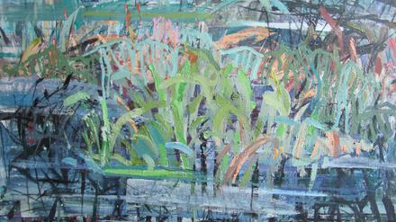 Solveig Bolduan: „Frisches Grün“ (150 x 202 cm), ein Bild von 2020. 