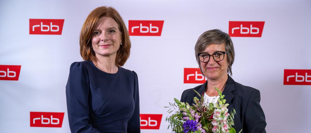 Interimsintendantin Katrin Vernau (links) verlässt den RBB spätestens Mitte September, dann übernimmt Ulrike Demmer die Führungsposition.