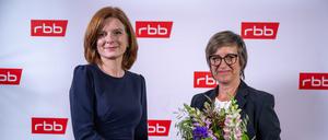Interimsintendantin Katrin Vernau (links) verlässt den RBB spätestens Mitte September, dann übernimmt Ulrike Demmer die Führungsposition.