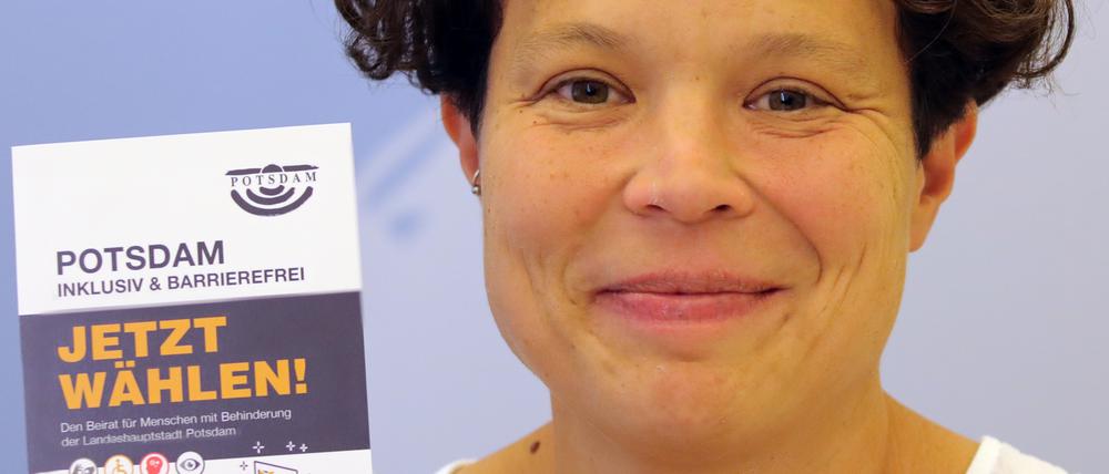 Die Potsdamer Beauftragte für Menschen mit Behinderung, Tina Denninger, hofft auf eine möglichst hohe Wahlbeteiligung.