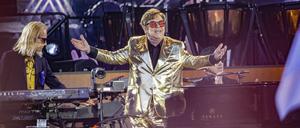 Elton John am 25. Juni beim Glastonbury Festival. 