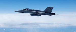 F-16-Jet aus Finnland bei einer Nato-Übung.