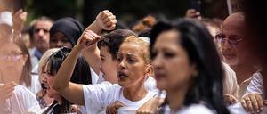 Eine Demonstration in Paris nach dem Tod des 17-jährigen Nahel.