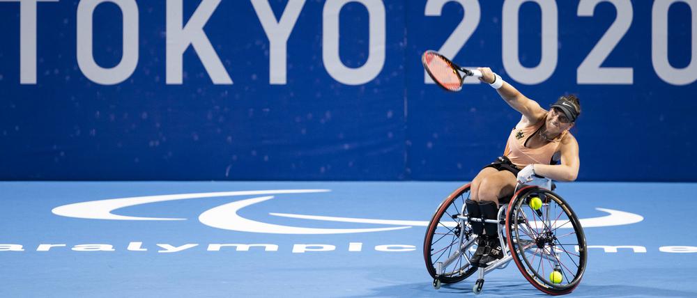 Katharina Krüger von den Zehlendorfer Wespen war bei den Paralympics in Tokio dabei.