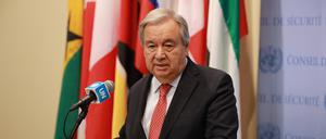 Der Generalsekretär der Vereinten Nationen Antonio Guterres. 