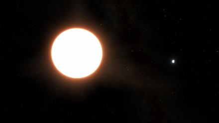 Exoplanet LTT9779b kreist um seinen Heimatstern.