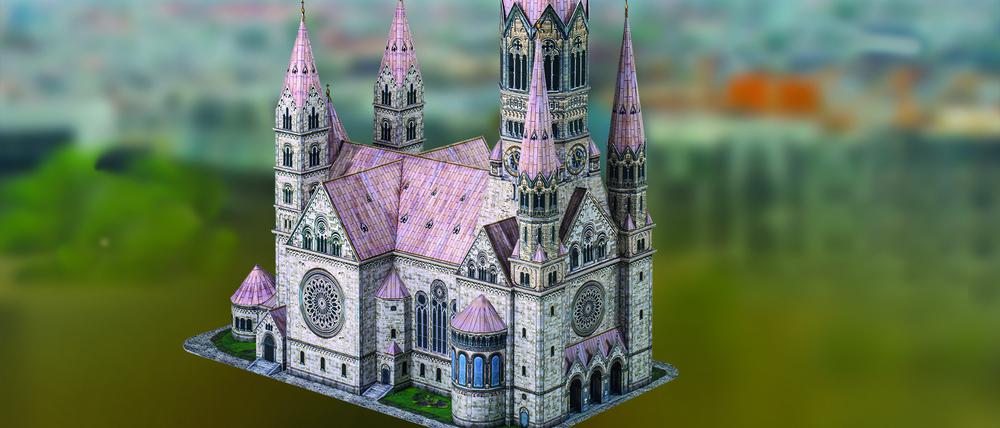 Hast du Leim und Scher’, bist du Konstrukteur: Die Gedächtnis-Kirche gibt es jetzt als Bausatz