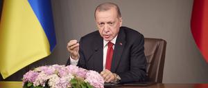 Der türkische Staatspräsident redet lieber selbst als andere frei über sich reden zu lassen.