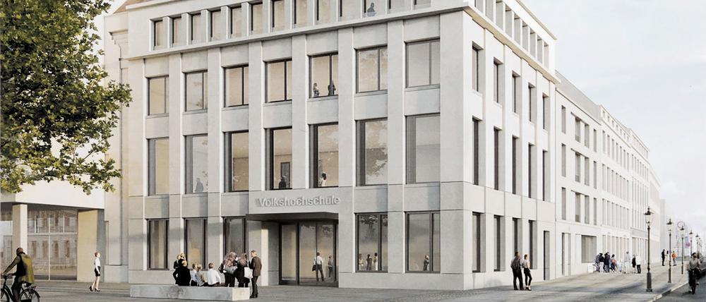 Der Siegerentwurf: So soll das Eckgebäude an der Friedrich-Ebert-Straße nach einem Entwurf von Vielmo Architekten aussehen.