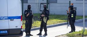 Russische Polizisten in St. Petersburg (Archivbild). 