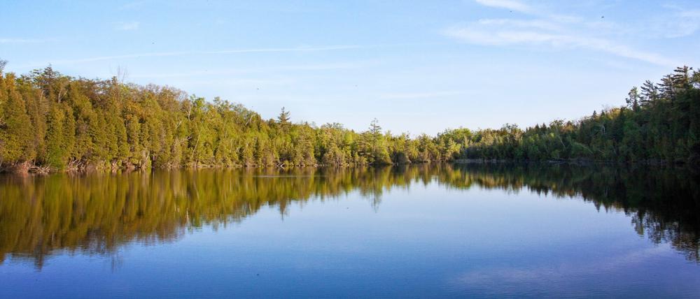 Im Sommer rieseln Sedimente auf den Grund des Crawford Lake in Ontario, Kanada, deren Schichtung sich weit in die Vergangenheit erkennen lässt.