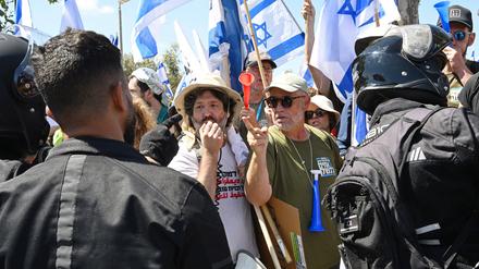 Demonstranten am Dienstag in Israel