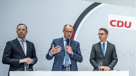Merz trennt sich von seinem Generalsekretär Mario Czaja (links) und vertraut Carsten Linnemann (rechts) den Posten an. 