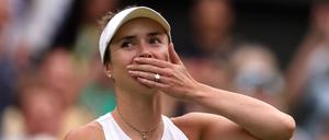 Elina Switolina jubelt über ihren Sieg. 