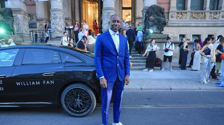 Joe Chialo bei der Berlin Fashion Week.