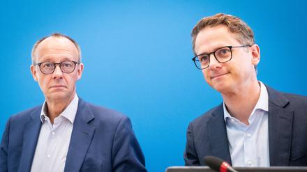 Friedrich Merz und Carsten Linnemann (v.l.)