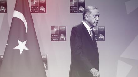 Der türkische Präsident Erdogan hat seine Unterstützung für eine Nato-Aufnahme Schwedens an EU-Beitrittsgespräche geknüpft. 