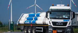 Bislang wird grüner Wasserstoff vor allem in Windparks produziert. 