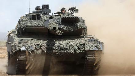 Ein Leopard-2-Panzer der Bundeswehr in Litauen.