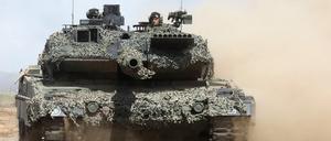 Ein Leopard-2-Panzer der Bundeswehr in Litauen.