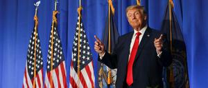 Donald Trump bei einer Veranstaltung in New Hampshire am 27. Juni 2023.