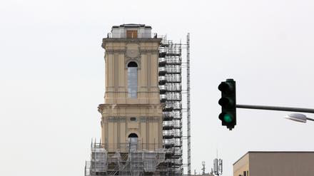 Baustelle Garnisonkirchturm Potsdam.