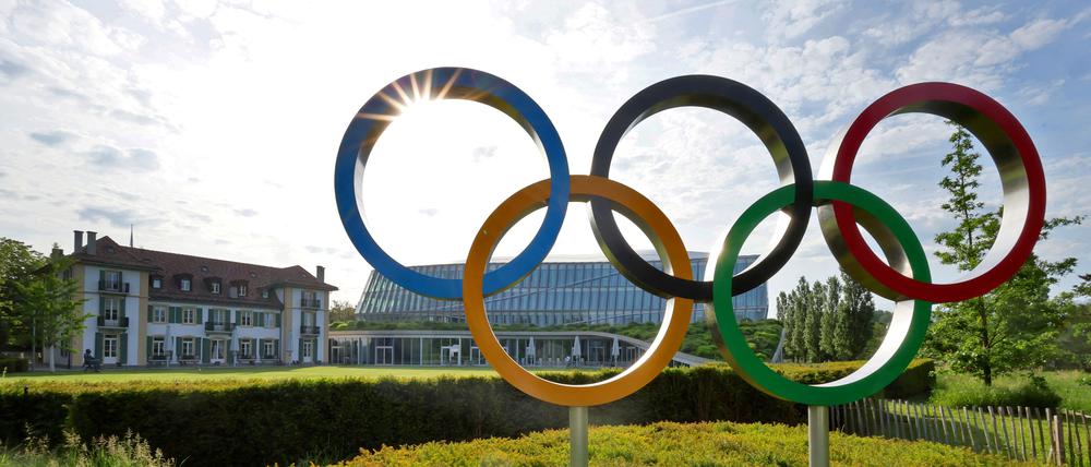 Das IOC an seinem Sitz in Lausanne, Schweiz