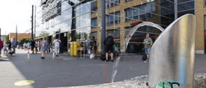 Trinkbrunnen Potsdam Hauptbahnhof, Hitzeschutz, kostenloses Trinkwasser