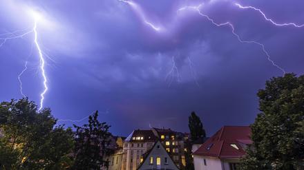 Sommergewitter über Stuttgart am 11.07.2023