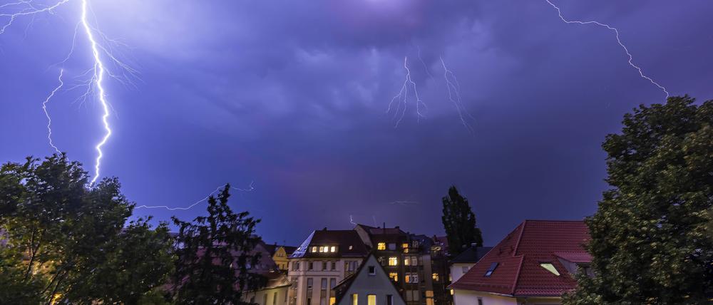 Sommergewitter über Stuttgart am 11.07.2023