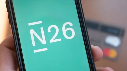 Berlin: Das Logo der Smartphone-Bank N26 auf der App der Bank.