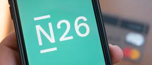 Berlin: Das Logo der Smartphone-Bank N26 auf der App der Bank.