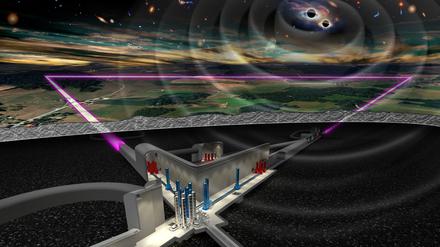 Der unterirdische Detektor soll Gravitationswellen auffangen, die entstehen, wenn massereiche Objekte im All zusammenstoßen.