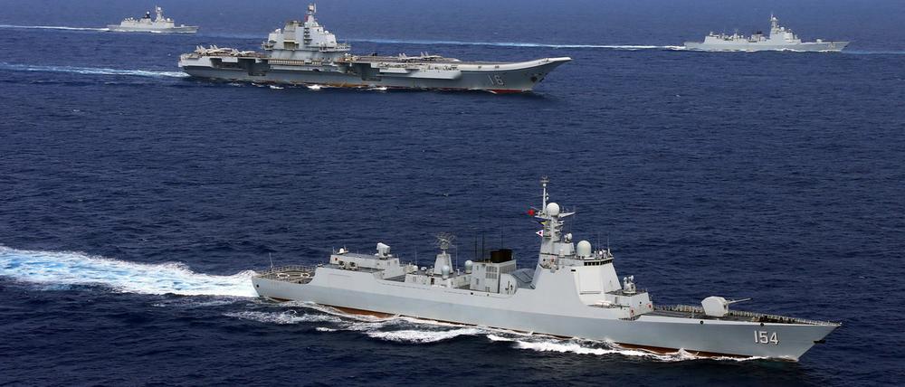 Eine chinesische Militärübung im Pazifik.