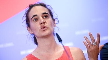 Carola Rackete, Co-Spitzenkandidatin der Linkspartei für die Europawahl 2024.